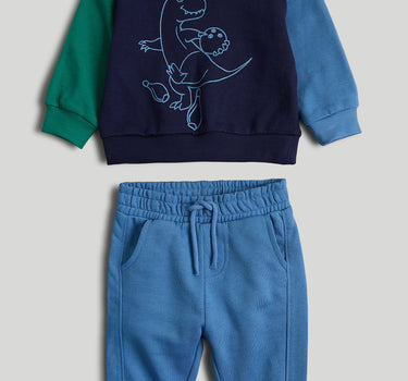 Mothercare Dinosaur Joggers and Sweat Top Outfit