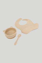 Load image into Gallery viewer, Mothercare Silicone 1St Feeding Set Beige
