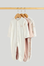 Load image into Gallery viewer, Mothercare 3 Pack Bear Sleepsuits
