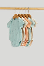Load image into Gallery viewer, Mothercare 5 Pack Animals Short-Sleeved Bodysuits
