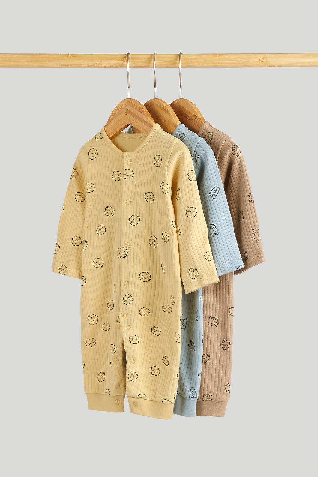 Mothercare 3 Pack Animal Footless Sleepsuits