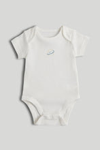 Load image into Gallery viewer, Mothercare 5 Pack Blue Short-Sleeved Bodysuits
