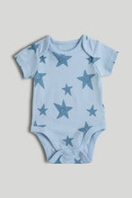 Load image into Gallery viewer, Mothercare 5 Pack Blue Short-Sleeved Bodysuits
