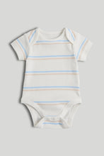 Load image into Gallery viewer, Mothercare 5 Pack Blue Short-Sleeved Bodysuits
