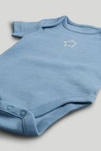 Load image into Gallery viewer, Mothercare 5 Pack Blue Short-Sleeved Bodysuits
