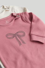 Load image into Gallery viewer, Mothercare 2 Pack Bows Baby Pyjamas

