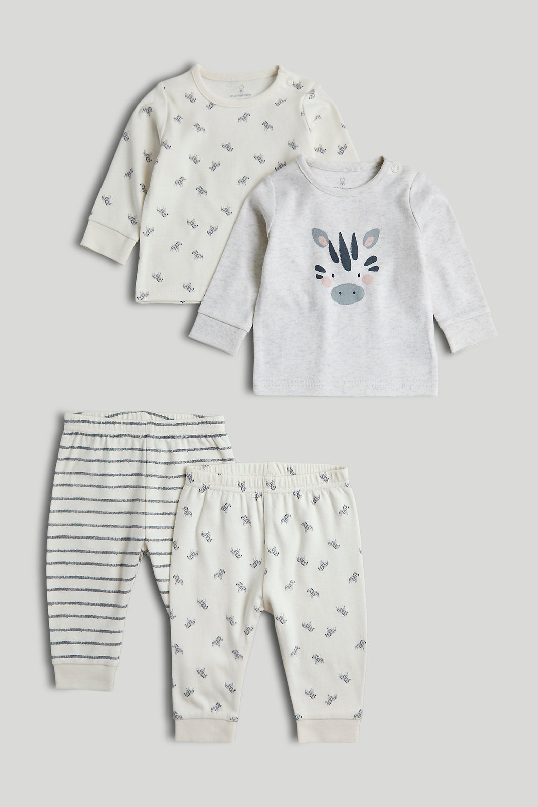 Mothercare 2 Pack Zebra Baby Pyjamas