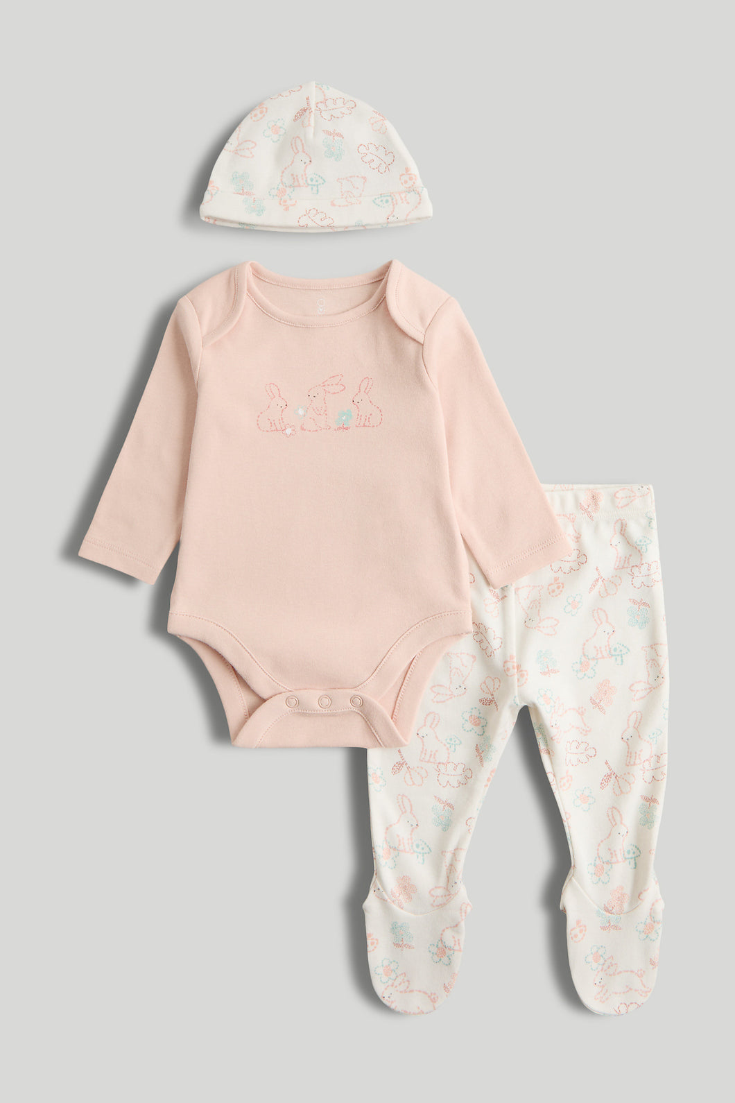 Mothercare 3-Piece Bunnies Baby Outfit Set