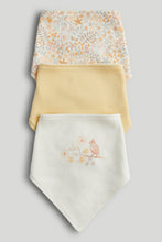 Load image into Gallery viewer, Mothercare 3 Pack Daisy Dribble Bibs
