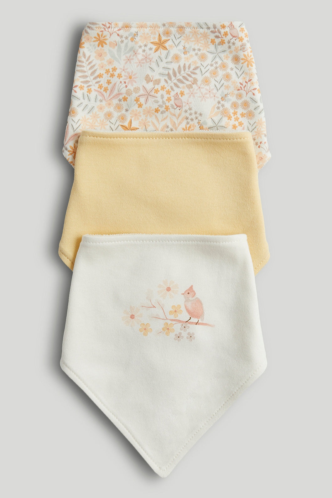 Mothercare 3 Pack Daisy Dribble Bibs