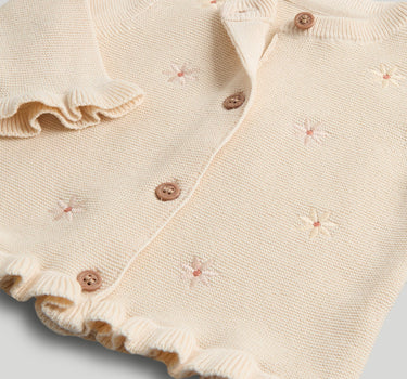 Mothercare Cream Embroidered Cardigan