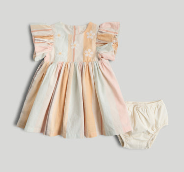 Mothercare Striped Dress and Knickers Outfit
