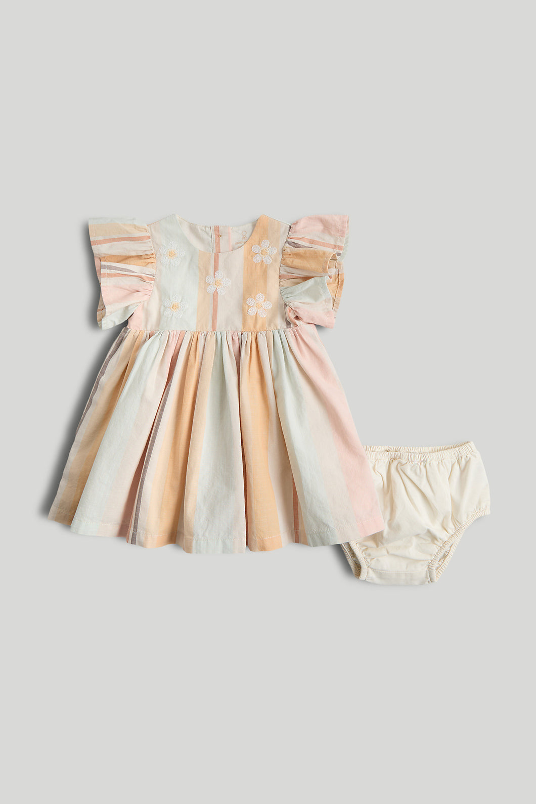 Mothercare Striped Dress and Knickers Outfit
