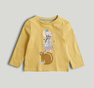 Mothercare Yellow Animal Long-Sleeved T-Shirt