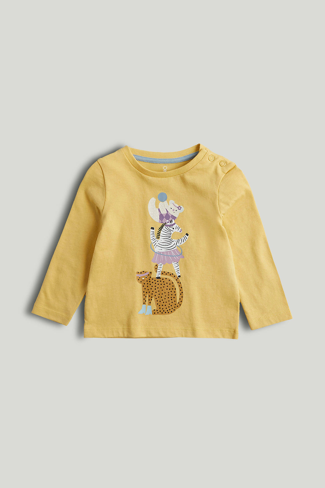 Mothercare Yellow Animal Long-Sleeved T-Shirt
