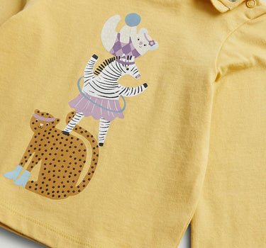 Mothercare Yellow Animal Long-Sleeved T-Shirt
