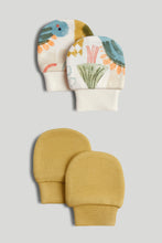 Load image into Gallery viewer, Mothercare 2 Pack Dino Cotton Baby Mitts
