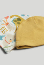 Load image into Gallery viewer, Mothercare 2 Pack Dino Cotton Baby Hats
