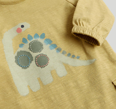 Mothercare Yellow Dinosaur All-in-One