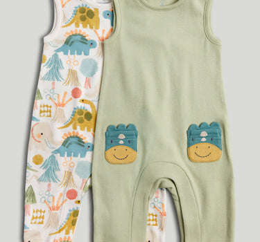 Mothercare 2 Pack Dinosaur Rompers