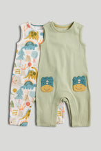 Load image into Gallery viewer, Mothercare 2 Pack Dinosaur Rompers
