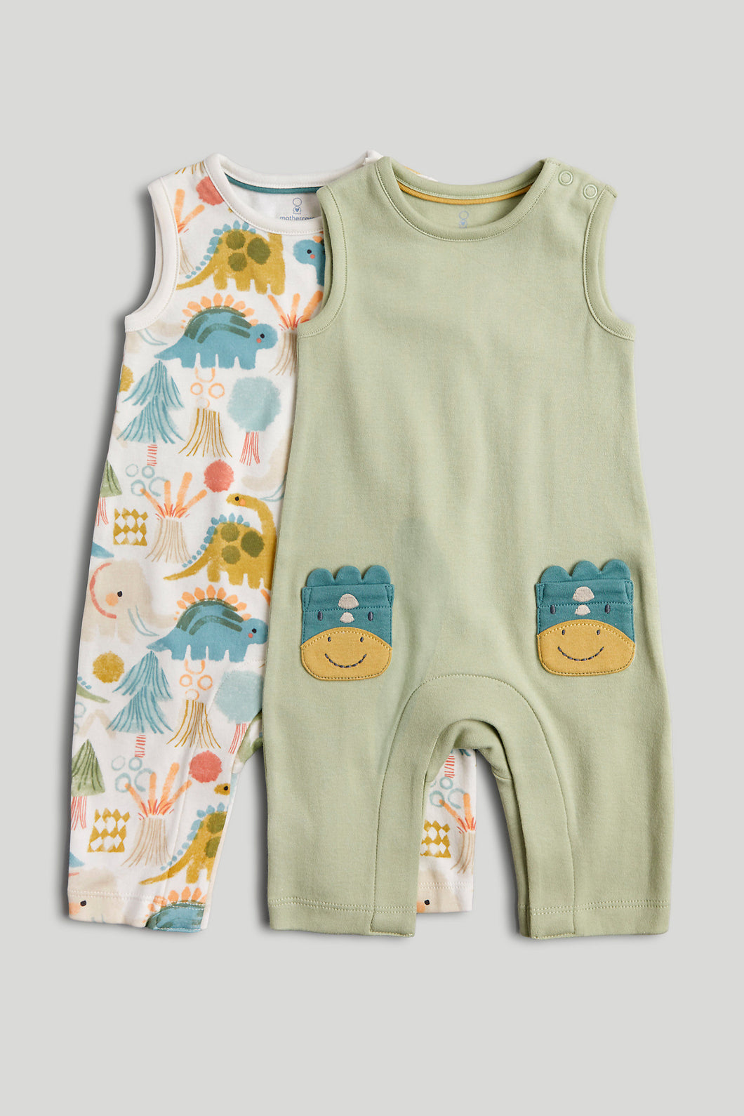 Mothercare 2 Pack Dinosaur Rompers