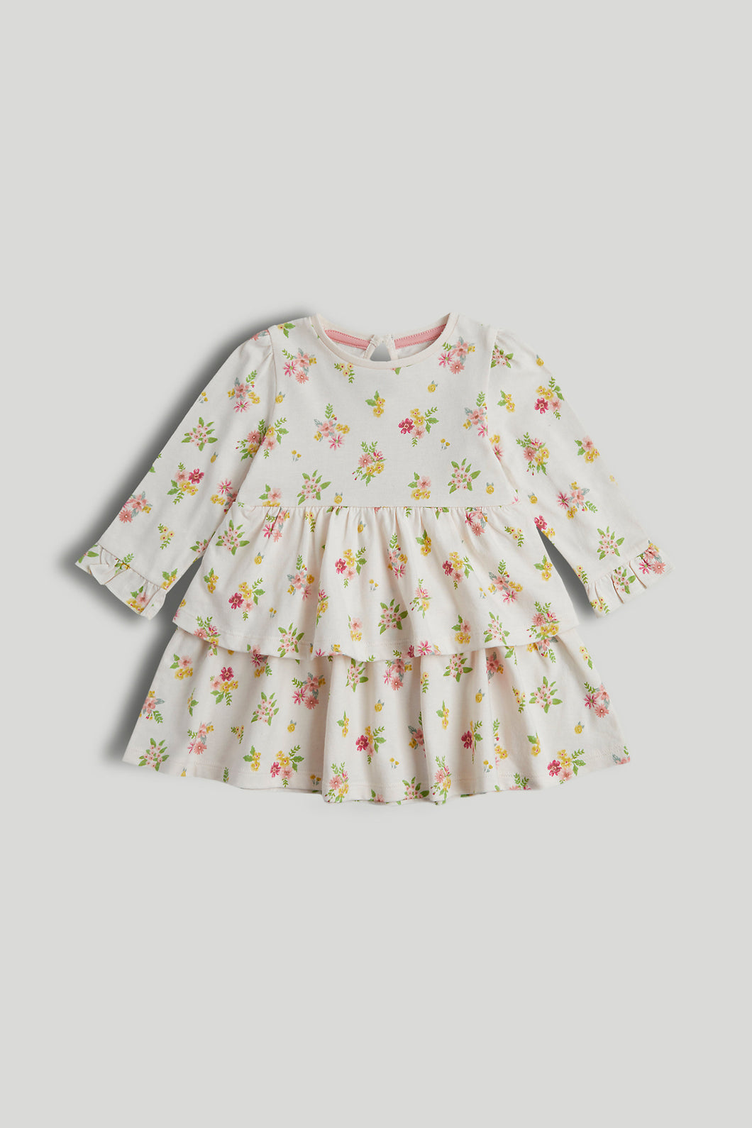 Mothercare Floral Tiered Cotton Jersey Dress