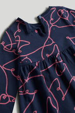 Load image into Gallery viewer, Mothercare Navy Bird Cotton Jersey Dress
