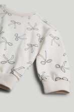 Load image into Gallery viewer, Mothercare Cream Bow Sweat Top
