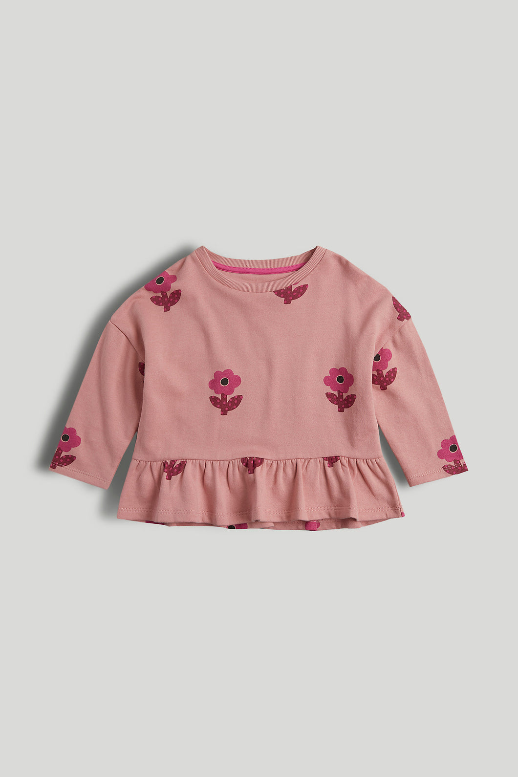 Mothercare Pink Flower Sweat Top