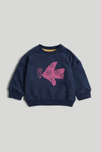Load image into Gallery viewer, Mothercare Navy Bird Sweat Top
