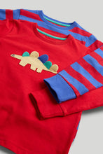 Load image into Gallery viewer, Mothercare 2 Pack Dinosaur Stripe Pyjamas
