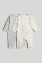 Load image into Gallery viewer, Mothercare 2 Pack Footless Zip-Up Sleepsuits
