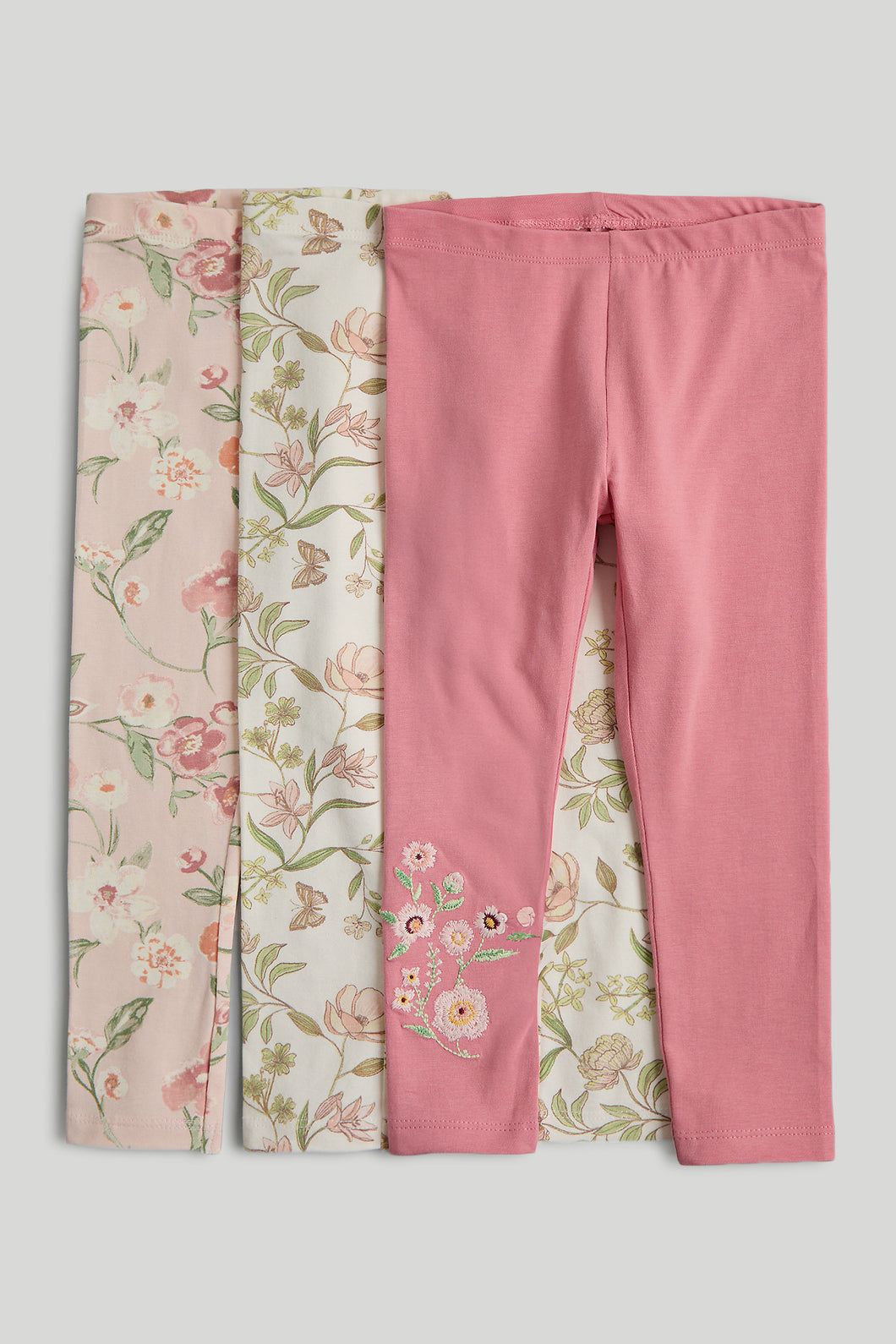 Mothercare 3 Pack Pink Floral Leggings