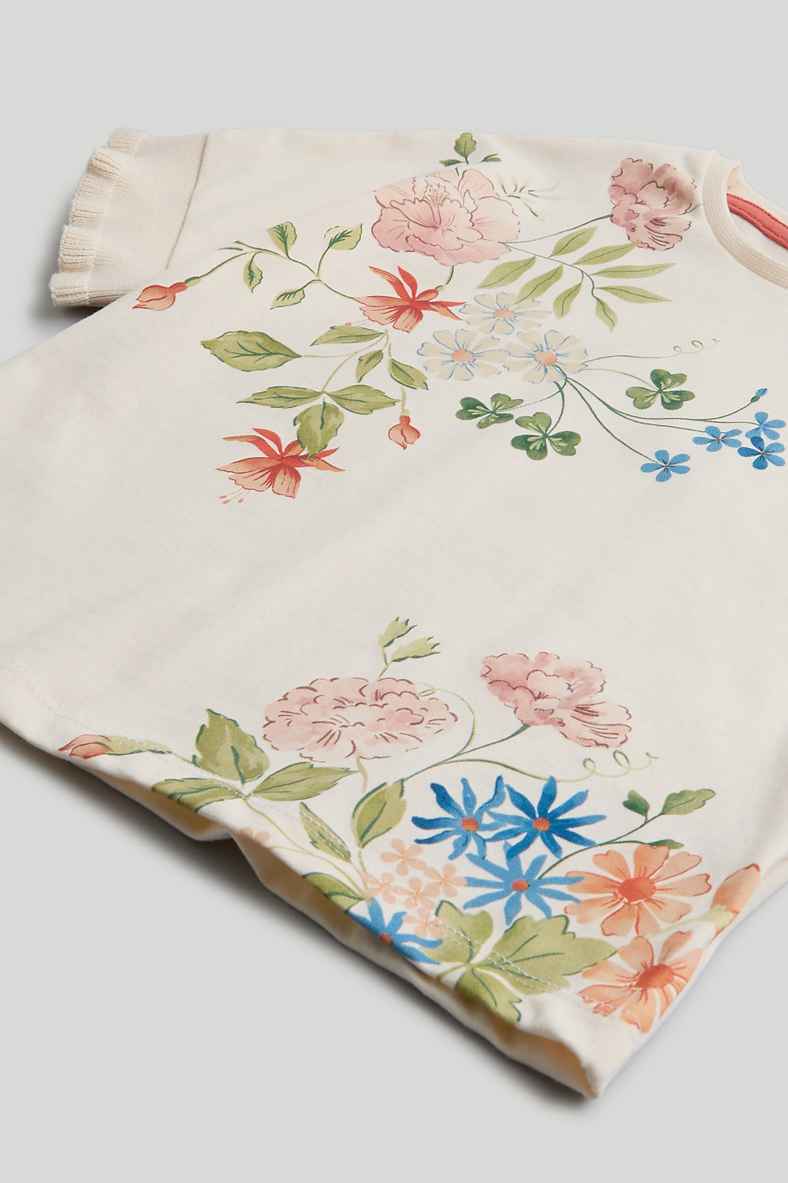 Mothercare 2 Pack Frill Sleeve T-Shirt