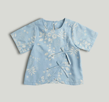 Mothercare Floral Denim Wrap Blouse