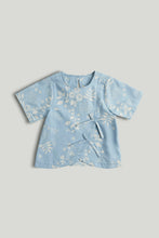 Load image into Gallery viewer, Mothercare Floral Denim Wrap Blouse
