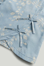 Load image into Gallery viewer, Mothercare Floral Denim Wrap Blouse
