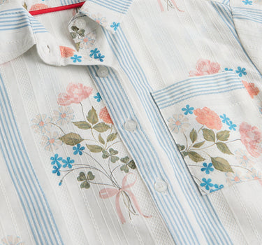 Mothercare Floral Shirt and T-Shirt Set