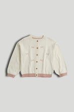 Load image into Gallery viewer, Mothercare Cream Pointelle Embroidered Cardigan
