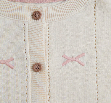 Mothercare Cream Pointelle Embroidered Cardigan