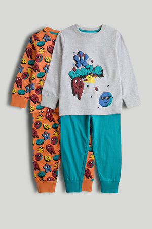 Mothercare 2 Pack Pixel Pyjamas