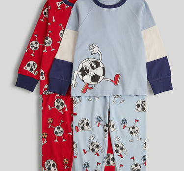 Mothercare 2 Pack Football Pyjamas
