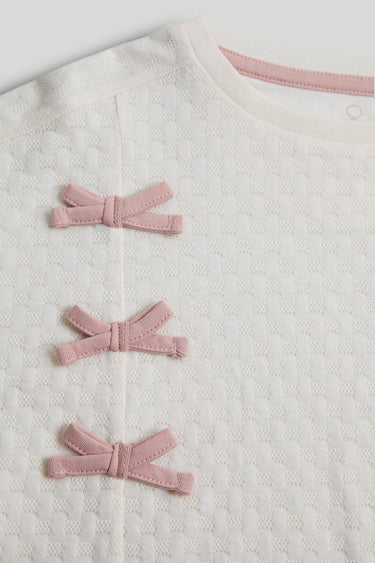 Mothercare White Bow T-Shirt