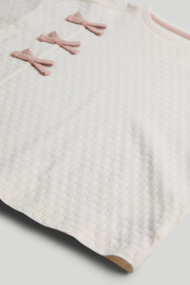 Mothercare White Bow T-Shirt