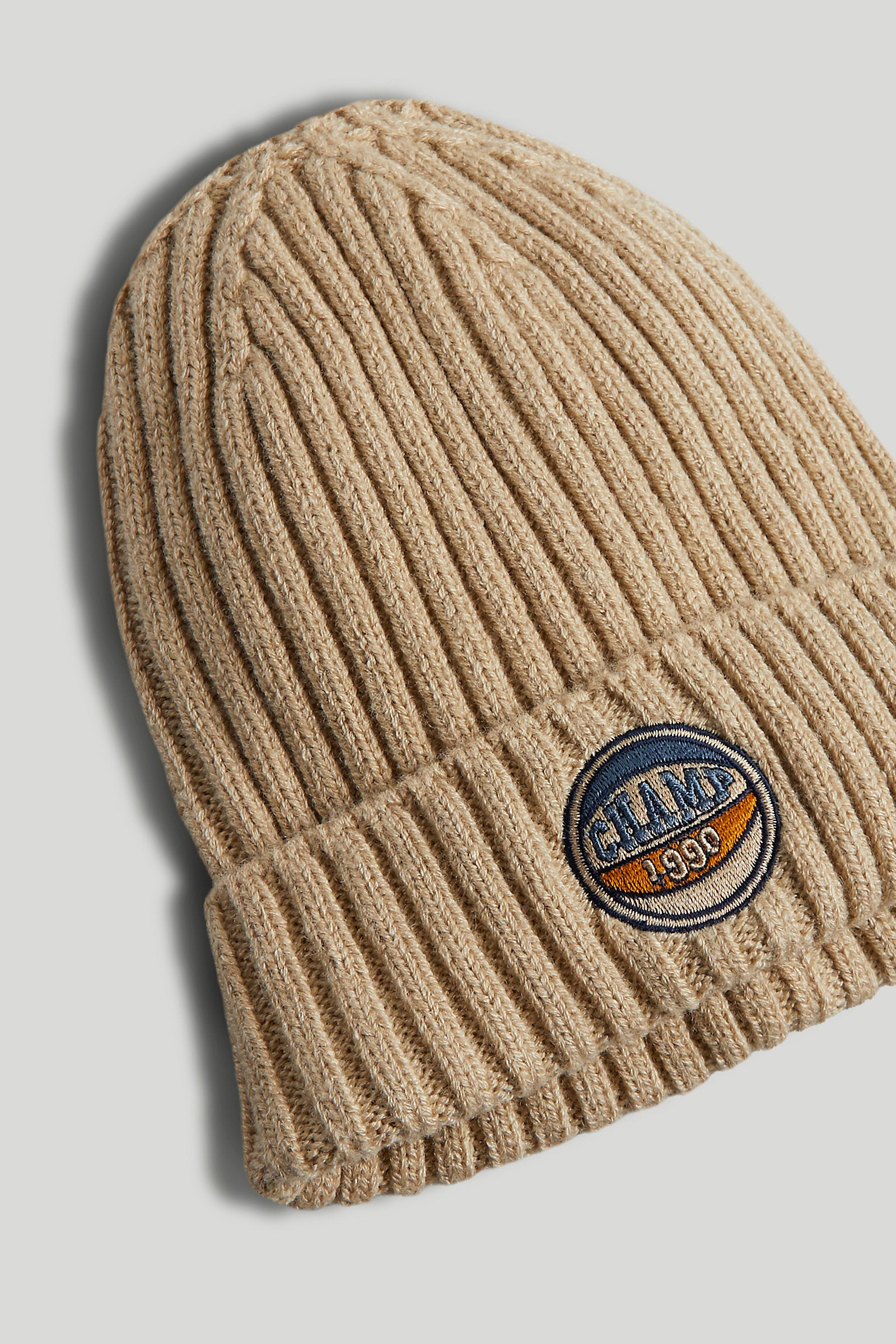 Mothercare Beige Ribbed Beanie Hat