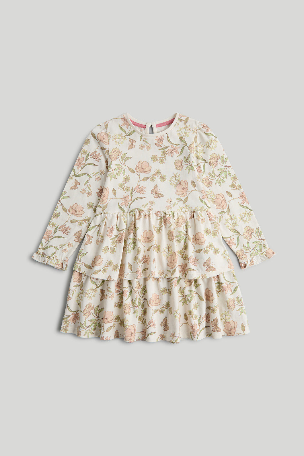 Mothercare Floral Tiered Cotton Jersey Dress