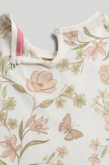 Mothercare Floral Tiered Cotton Jersey Dress