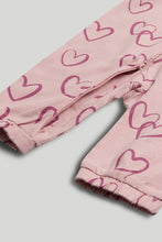 Load image into Gallery viewer, Mothercare My First Pink Hearts Zip-Up All-in-One
