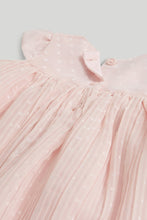 Load image into Gallery viewer, Mothercare Pink Pleated Dress and Knickers Outfit
